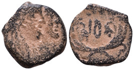 NABATAEA. Rabbel II, with Gamilat, 70-106 AD. AE. 14mm, 2,19g *Repatinated*