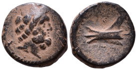 PHOENICIA. Arados. Circa 137-51 BC. AE 16mm, 3,49g *Repatinated*