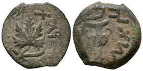 JUDAEA. First Jewish War, 66-70 AD. Prutah AE 16mm, 2,51g