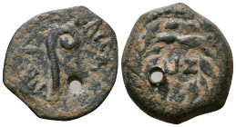 JUDAEA. Procurators. Pontius Pilate, 26-36. Prutah AE 16mm, 2,22g clipped