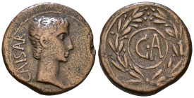 Asia Minor. Uncertain mint. Augustus 27 BC-AD 14. CAISAR, bare head right / CA within laurel wreath. Æ 20mm, 4,33g