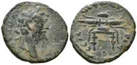 SELEUCIS & PIERIA. Seleuceia Pieria. Septimius Severus AD 193-211. AVTO KA CЄΠTI CЄVHPOC CЄ, laureate head right / CЄΛЄVKЄΩN ΠIЄPIAC, filleted thunder...