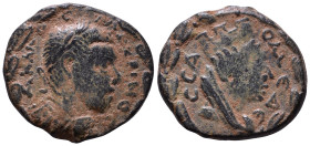 MESOPOTAMIA. Edessa. Macrinus, 217-218. AE 19mm, 4,93g *Repatinated*