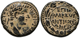 SYRIA, Seleucis and Pieria. Antioch. Tiberius, 14-37. Assarion AE 21mm, 7,91g *Repatinated*