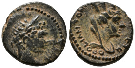 MESOPOTAMIA. Edessa. Caracalla, 198-217. AE 13mm, 1,88g *Repatinated*
