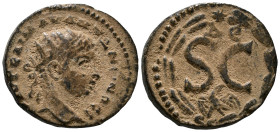 SYRIA, Seleucis and Pieria. Antioch. Elagabalus, 218-222. AE 20mm, 4,70g *Repatinated*