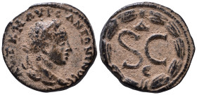 SYRIA, Seleucis and Pieria. Antioch. Elagabalus, 218-222. AE 19mm, 4,40g *Repatinated*
