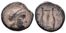 Seleucis and Pieria. Antioch. Pseudo-autonomous issue circa AD 125. Æ 11mm, 1,15g *Repatinated*