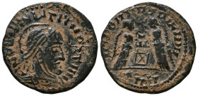 Constantine I the Great AD 306-337. Contemporary barbaric imitation. Follis Æ 17mm, 3,09g *Repatinated*