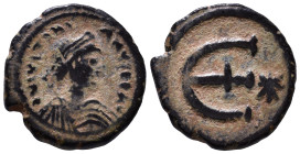 Justinian I, 527-565. Pentanummium AE 15mm, 2,13g *Repatinated*
