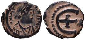 Justinian I, 527-565. Pentanummium AE 15mm, 2,45g *Repatinated*