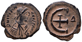 Justinian I, 527-565. Pentanummium AE 17mm, 1,82g *Repatinated*