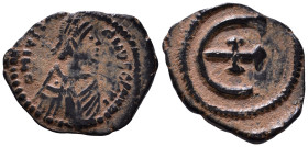 Justinian I, 527-565. Pentanummium AE 17mm, 2,17g *Repatinated*