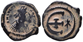 Justinian I, 527-565. Pentanummium AE 17mm, 2,08g *Repatinated*