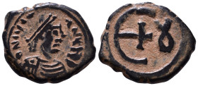 Justinian I, 527-565. Pentanummium AE 17mm, 2,95g *Repatinated*