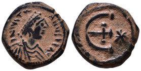 Justinian I, 527-565. Pentanummium AE 15mm, 2,72g *Repatinated*