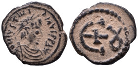 Justinian I, 527-565. Pentanummium AE 17mm, 2,40g *Repatinated*
