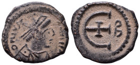 Justinian I, 527-565. Pentanummium AE 15mm, 1,97g *Repatinated*