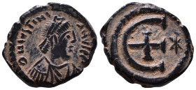 Justinian I, 527-565. Pentanummium AE 15mm, 2,33g *Repatinated*
