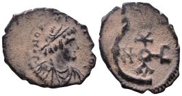 Justin II, 565-578. Pentanummium AE 16mm, 1,80g *Repatinated*