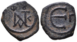 Justin II, 565-578. Pentanummium AE 14mm, 1,78g