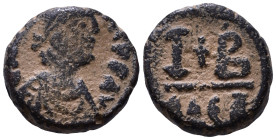 Justinian I, 527-565. 12 Nummi AE 14mm, 3,47g *Repatinated*