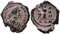 Justinian I, 527-565. Decanummium AE 22mm, 4,17g *Repatinated*