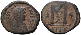 Justin I, 518-527. Follis AE 32mm, 13,12g *Repatinated*