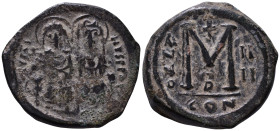 Justin II, with Sophia, 565-578. Follis AE 29mm, 14,05g
