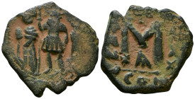 Heraclius, 610-641. Follis AE 22mm, 3,73g *Repatinated*
