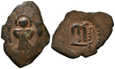 Umayyad Caliphate. temp. 'Abd al-Malik ibn Marwan, AH 65-86 / AD 685-705. Fals AE 25mm, 3,49g *Repatinated*