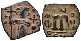 Arab Byzantine. Fals AE 21mm, 4,67g *Repatinated*