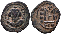 Arab Byzantine. Time of Uthman ibn Affan AH 24-35. ? Fals AE 21mm, 3,74g *Repatinated*