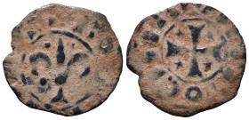 Principality of Antioch. Bohémond IV, 1201-1216. AE Pougeoise 15mm, 0,87g *Repatinated*