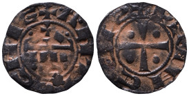 Antioch. Anonymous, 12th-13th centuries. AE Fractional Denier 16mm, 0,72g *Repatinated*