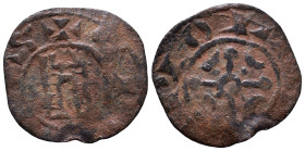 County of Tripoli. Raymond III, 1152-1187. Pougeoise AE 16mm, 0,64g *Repatinated*