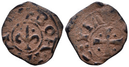 Antioch. Bohémond IV and Bohémond V. Circa 1215-1250. Æ Pougeoise 16mm, 1,08g *Repatinated*