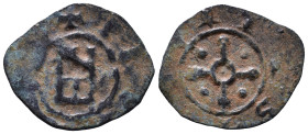 County of Tripoli. Raymond III, 1152-1187. Pougeoise AE 16mm, 0,51g *Repatinated*