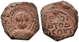 Principality of Antioch. Tancred, regent, 1101-1112. Follis AE 19mm, 3,57g *Repatinated*