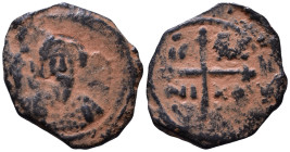 Principality of Antioch. Tancred, regent, 1101-1112. Follis AE 20mm, 3,46g *Repatinated*