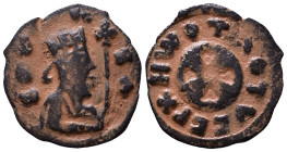 Ebana, Circa 430-460. CΛX ΛCΛ (interpretation uncertain - "King of the land of the Abyssinians" [much abbreviated]?), crowned and draped bust to right...