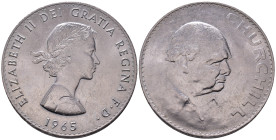 United Kingdom, Churchill AR Crown. Struck during the reign of Queen Elizabeth II 1965. ELIZABETH II DEI GRATIA REGINA F D, laureate bust of Queen Eli...