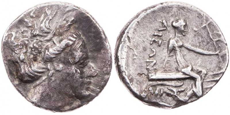 EUBÖA HISTIAIA
 AR-Tetrobol 300-146 v. Chr. Vs.: Kopf der Nymphe Histiaia n. r....