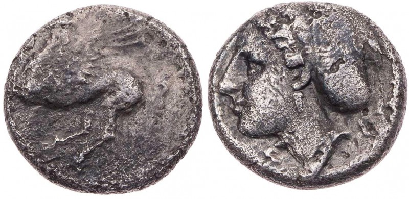KORINTHIA KORINTH
 AR-Drachme 350-300 v. Chr. Vs.: Pegasos fliegt n. l., Rs.: K...