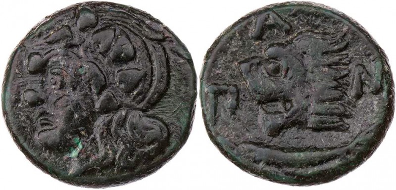 KIMMERISCHER BOSPORUS PANTIKAPAION
 AE-Tetrachalkon 320-300 v. Chr. Vs.: Kopf d...