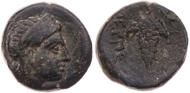 MYSIEN PERPERENE
 AE-Chalkus um 386-330 v. Chr. Vs.: Kopf des Apollon mit Lorbe...