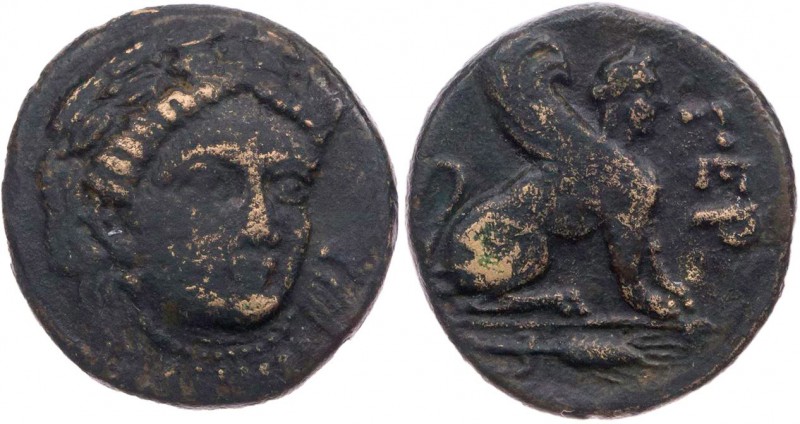 TROAS GERGIS
 AE-Tetrachalkon 400-241 v. Chr. Vs.: Kopf der Sibylle Herophile h...