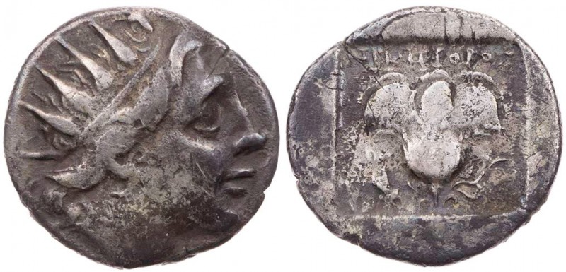 KARISCHE INSELN RHODOS
Rhodos AR-Drachme um 88-84 v. Chr., Magistrat Nikephoros...