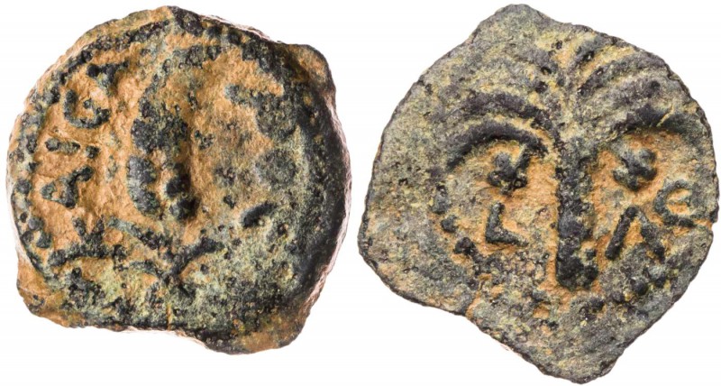 IUDAEA RÖMISCHE PROKURATOREN
M. Ambibulus, unter Augustus, 9-12 n. Chr. AE-Dich...