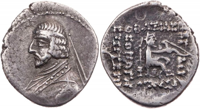 PARTHER, KÖNIGREICH DER ARSAKIDEN
Orodes I. 90-77 v. Chr. AR-Drachme Rhagai Vs....
